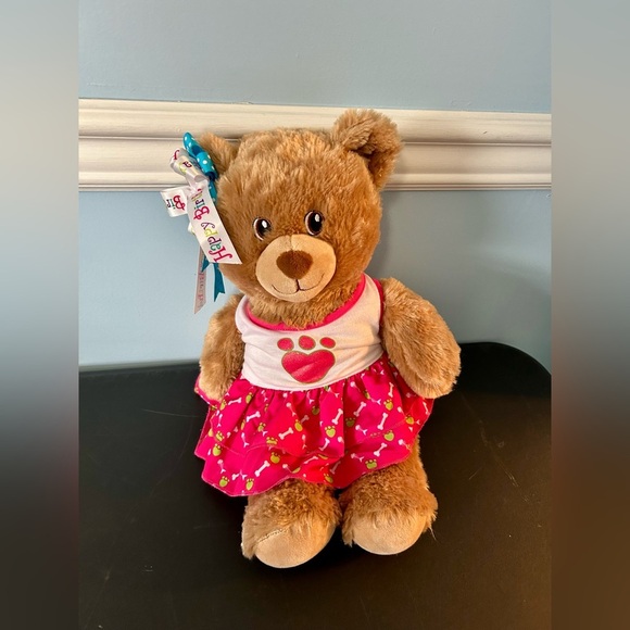 Build a bear Lil Cub happy birthday singing with clothes dress/bow plush toy - Picture 1 of 9